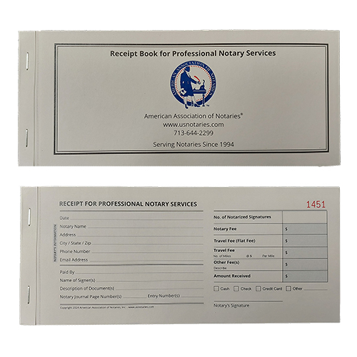 New Mexico Notary Receipt Book