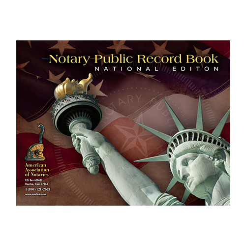 New Mexico Notary Public Record Book (Journal) - Statue of Liberty Brown Cover